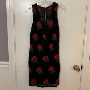Forever 21 Red Rose Lace Dress